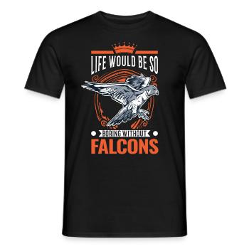Falconer Cadeau Fauconnerner Fauconnernière - T-shirt homme - noir - Devant - AI Model Male 178 light (178cm)