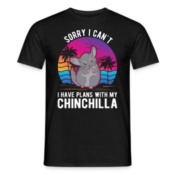 Chinchilla Liebhaber - Männer T-Shirt - Schwarz - Vorne - AI Model Male 178 light (178cm)