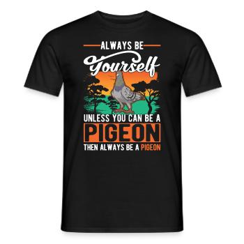Pigeon Gift Pigeon Fancier Carrier Pigeon - Men's T-Shirt - black - Front - AI Model Male 178 light (178cm)