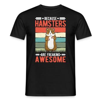 Hamster Cadeau Nain Hamster Golden Hamster - T-shirt homme - noir - Devant - AI Model Male 178 light (178cm)