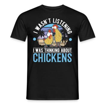Chicken Chicken Breeding Chicken Farmer - Men's T-Shirt - black - Front - AI Model Male 178 light (178cm)