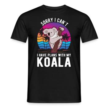 Koala Koala Bear Amoureux - T-shirt homme - noir - Devant - AI Model Male 178 light (178cm)