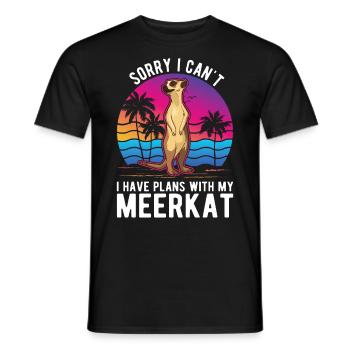 Suricate Cadeau Suricate Suricate - T-shirt homme - noir - Devant - AI Model Male 178 light (178cm)
