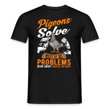 Pigeon Cadeau Pigeon Colombier Plus Chic Pigeon Voyageur - T-shirt homme - noir - Devant - AI Model Male 178 light (178cm)