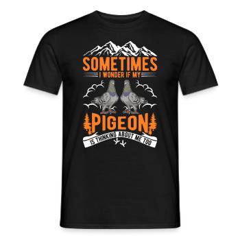 Pigeon Pigeon Fancier City Pigeon - Men's T-Shirt - black - Front - AI Model Male 178 light (178cm)