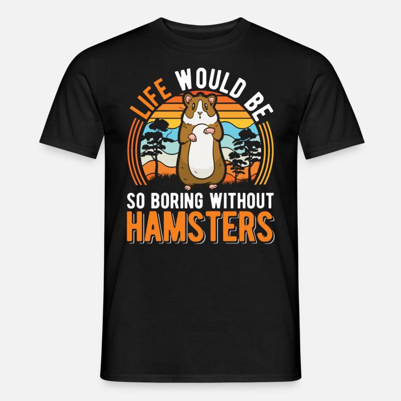 Hamster Besitzer Goldhamster Hamster - Männer T-Shirt - Schwarz