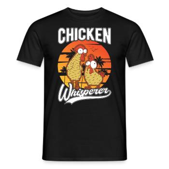 Chicken Whisperer Chicken Breeding Chicken Farmer - Men's T-Shirt - black - Front - AI Model Male 178 light (178cm)