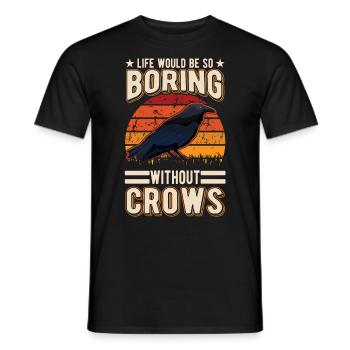 Crow Raven Raven Crow Keeping Crow Breeder - Men's T-Shirt - black - Front - AI Model Male 178 light (178cm)