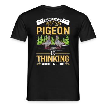 Pigeon Pigeon Fancier City Pigeon - Men's T-Shirt - black - Front - AI Model Male 178 light (178cm)