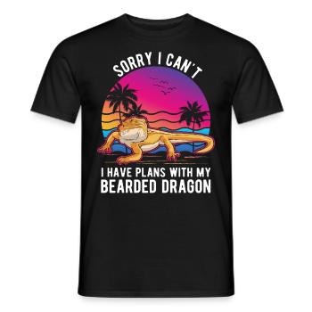 Dragon barbu disant dragon barbu - T-shirt homme - noir - Devant - AI Model Male 178 light (178cm)