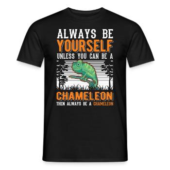 Chameleon Gift Chameleon - Men's T-Shirt - black - Front - AI Model Male 178 light (178cm)
