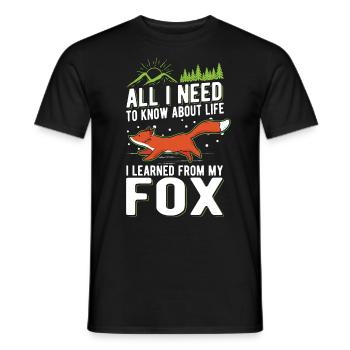 Fox Gift Red Fox - Men's T-Shirt - black - Front - AI Model Male 178 light (178cm)