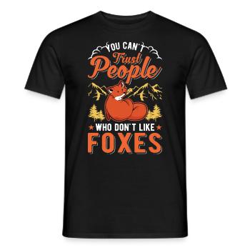 Fox Cadeau Renard Roux - T-shirt homme - noir - Devant - AI Model Male 178 light (178cm)