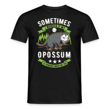 Opossum Possum Beutelratte - Männer T-Shirt - Schwarz - Vorne - AI Model Male 178 light (178cm)