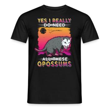 Opossum Geschenk Possum Beutelratte - Männer T-Shirt - Schwarz - Vorne - AI Model Male 178 light (178cm)