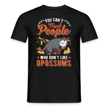 Opossum Gift Possum Pouch Rat - Men's T-Shirt - black - Front - AI Model Male 178 light (178cm)