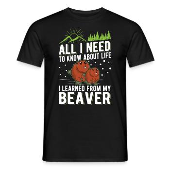 Cadeau Castor Beaver Dam Castor - T-shirt homme - noir - Devant - AI Model Male 178 light (178cm)
