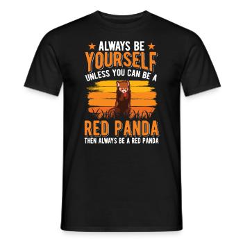 Red Panda Gift Red Panda - Men's T-Shirt - black - Front - AI Model Male 178 light (178cm)