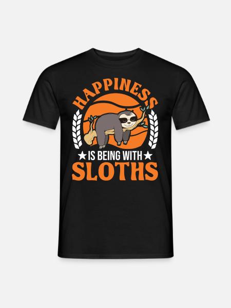 Sloth Luck Sloth - Men's T-Shirt - black