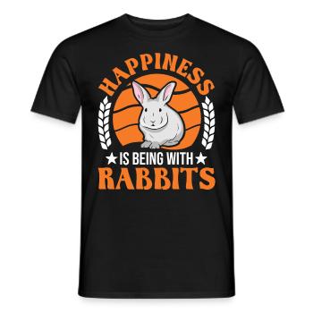 Rabbit Luck Rabbit Rabbit - Men's T-Shirt - black - Front - AI Model Male 178 light (178cm)
