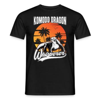 Komodowaran Flüsterer Komodo Dragon Whisperer - Männer T-Shirt - Schwarz - Vorne - AI Model Male 178 light (178cm)