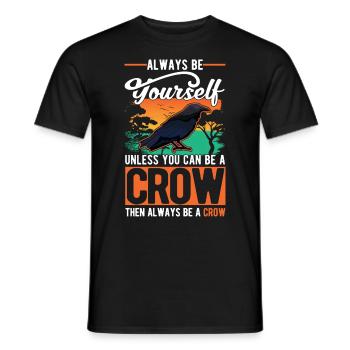 Crow Raven Raven Crow Keeping Crow Breeder - Men's T-Shirt - black - Front - AI Model Male 178 light (178cm)