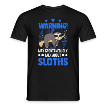 Avertissement de paresseux - T-shirt homme - noir - Devant - AI Model Male 178 light (178cm)