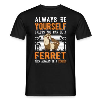 Ferret Lover Ferret Cadeau - T-shirt homme - noir - Devant - AI Model Male 178 light (178cm)