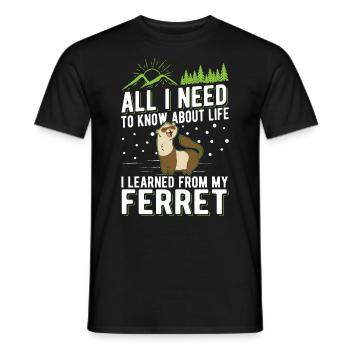 Frettchen Spruch Ferret - Männer T-Shirt - Schwarz - Vorne - AI Model Male 178 light (178cm)