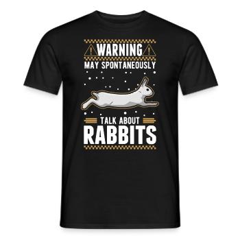 Rabbit Rabbit Rabbit - Men's T-Shirt - black - Front - AI Model Male 178 light (178cm)