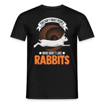 Rabbit Rabbit Rabbit - Men's T-Shirt - black - Front - AI Model Male 178 light (178cm)