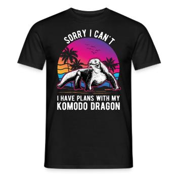 Komodowaran Waran Komododrache - Männer T-Shirt - Schwarz - Vorne - AI Model Male 178 light (178cm)