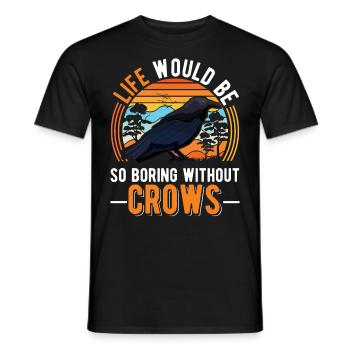 Crow Raven Raven Crow Keeping Crow Breeder - Men's T-Shirt - black - Front - AI Model Male 178 light (178cm)