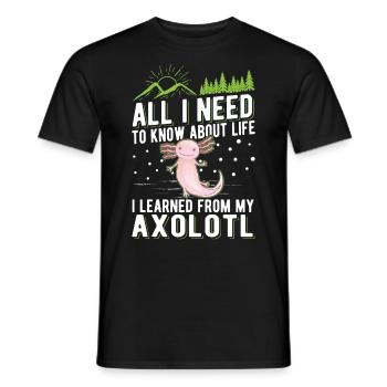 Axolotl Cadeau Amphibien à queue - T-shirt homme - noir - Devant - AI Model Male 178 light (178cm)