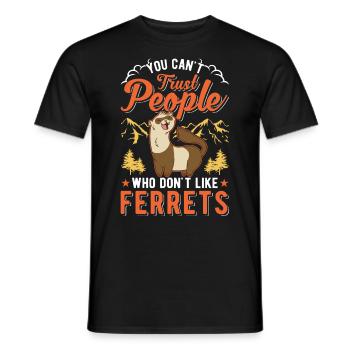 Amoureux du furet Cadeau furet - T-shirt homme - noir - Devant - AI Model Male 178 light (178cm)