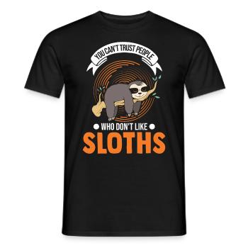 Sloth lover - Men's T-Shirt - black - Front - AI Model Male 178 light (178cm)