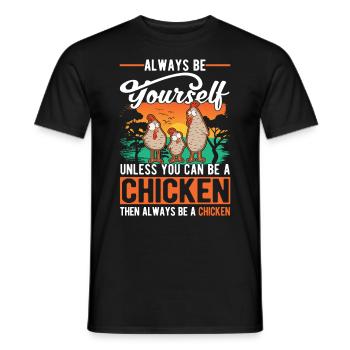Poulets Élevage de poulets Éleveur de poulet - T-shirt homme - noir - Devant - AI Model Male 178 light (178cm)