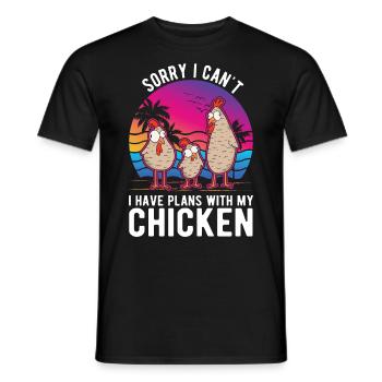 Poulets Élevage de poulets Éleveur de poulet - T-shirt homme - noir - Devant - AI Model Male 178 light (178cm)