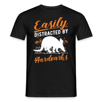 Facilement distrait par Aardvarks Aardvark - T-shirt homme - noir - Devant - AI Model Male 178 light (178cm)