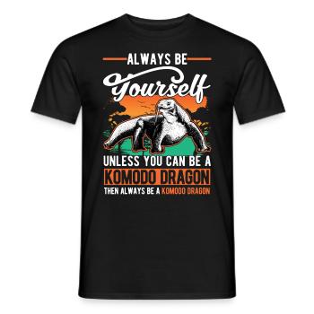 Komodowaran Komodo Dragon Waran - Männer T-Shirt - Schwarz - Vorne - AI Model Male 178 light (178cm)