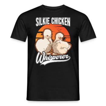 Silkie Chicken Whisperer Silk Chicken Whisperer - Men's T-Shirt - black - Front - AI Model Male 178 light (178cm)