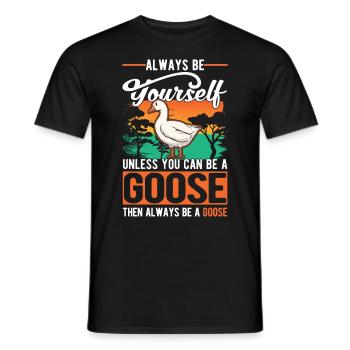Oies Cadeau Goose Lovers Goose Éleveurs d’oies - T-shirt homme - noir - Devant - AI Model Male 178 light (178cm)