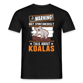 Avertissement Koala amoureux Koala Bear - T-shirt homme - noir - Devant - AI Model Male 178 light (178cm)