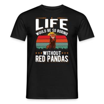 Cadeau Red Panda - T-shirt homme - noir - Devant - AI Model Male 178 light (178cm)