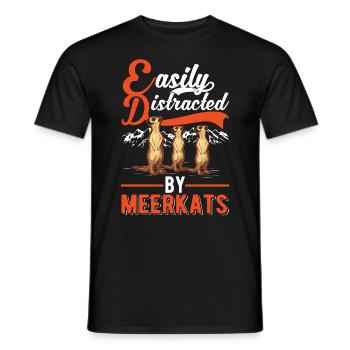 Meerkat Gift Meerkat - Men's T-Shirt - black - Front - AI Model Male 178 light (178cm)