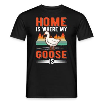 La maison est l’endroit où mon oie est Oie Oie Oie - T-shirt homme - noir - Devant - AI Model Male 178 light (178cm)