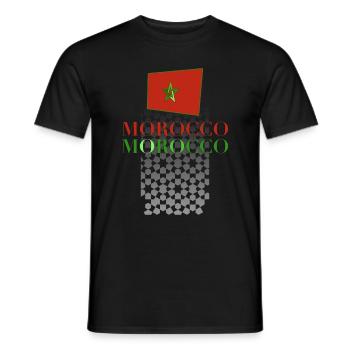 Maroc - T-shirt homme - noir - Devant - AI Model Male 178 light (178cm)