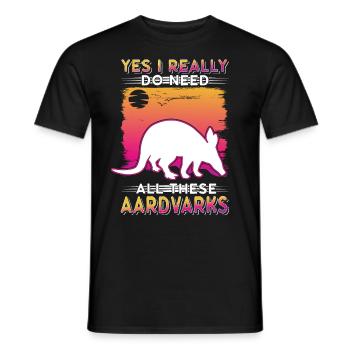 Erdferkel Geschenk Aardvark - Männer T-Shirt - Schwarz - Vorne - AI Model Male 178 light (178cm)