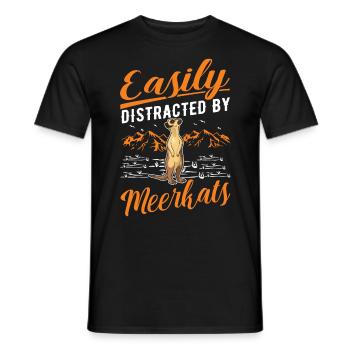 Meerkat Gift Meerkat - Men's T-Shirt - black - Front - AI Model Male 178 light (178cm)