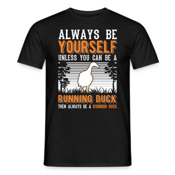 Indian Running Duck Gift Running Duck - Men's T-Shirt - black - Front - AI Model Male 178 light (178cm)